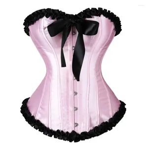 Bustiers & Corsets Satin And Shapewear Lingerie Lace Up Overbust Corset Plus Size Women Sexy Top Slimming Clothing