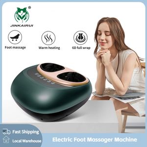 Fotmassageruppgradering Automatisk elektrisk maskin Vibrator Infraröd uppvärmningsterapi Shiatsu Knådning Lufttryck Hushållens gåva 231030