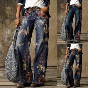 Jeans da donna Moda Donna Pantaloni lunghi stampati Casual