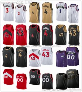 Mężczyźni Kobiety Młodzież Koszykówka Kawhi Jerseys Leonard Og Anunoby Gary Trent Jr. Scottie Barnes Boucher Achiuwa Pascal Siakam Grade Dick Jakob Poeltl Schroder Printed