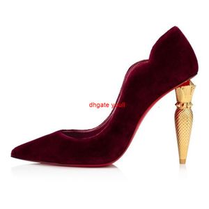 Роскошная модная дизайнерская женская обувь, сексуальные туфли с острым носком на красной подошве, новые сексуальные туфли на высоких каблуках для ночного клуба