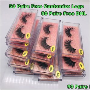 False Eyelashes 1Pair/Lot 3D Mink Hand Made Crisscross Cruelty Dramatic Lashes For Beauty Makeup Drop Delivery Health Eyes Dhkof