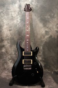 Sıcak satın kaliteli elektro gitar yepyeni 2013 se özel 24 7 telli siyah gitar müzik aletleri