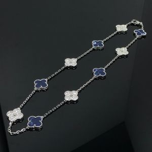 Designer de alta qualidade dez-flor colar jóias van-clef arpes simples três flores colar clavícula corrente jóias femininas