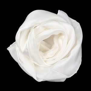 Scarves 100% Pure Silk Plain White 8mm Habotai Hand Rolled Lady Long Silk Scarf for Painting and dyeing 231031