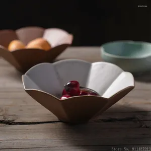 Bowls 1pc Creative Retro Coarse Pottery Tableware Household Kitchen Restaurant Supplies Salad Fruit Noodles Soup Bamboo Hat Bowl