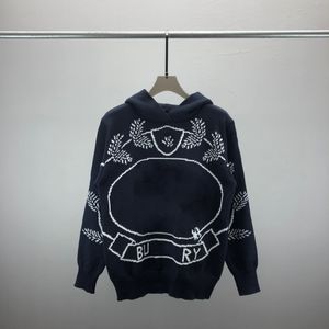 2023 Sommer Frauenpullover Designer Kleidung Neue Crew-Neck Knight Warhorse Kapuze Doppel Jacquard Strick-Crew-Neck-Sweater Designer Cardigan Ladies Top Black S2XL