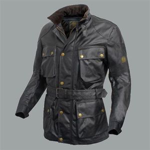 Whole-2015 Neue Marke Steppmantel Herren dicke Jacke Doppelschicht gewachste Baumwolle mit Baumwollweste lässig Mann Motorrad Jac336W