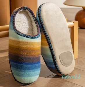 Autumn and winter warm cotton slippers soft bottom household indoor home keep warm coffee green purple pink cloth bottom silent slippers wholesale women and men