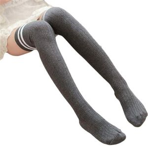 Whole- Feitong Women Striped Winter Over Knee Socks For Women Girls Leg Warme Soft Knitting Crochet Socks Female Thigh High so243y