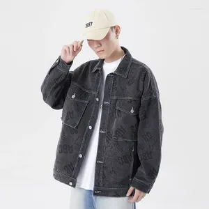 Men's Jackets 2023 Autumn Trend High Street Big Pocket Denim Jacket Fashion Casual Loose Korean Harajuku Cotton Jean Outerwear & Coats