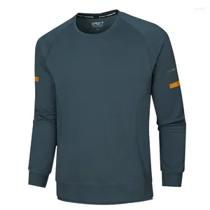 Мужские рубашки T Осенние весенние спортивные тренировки беговая футболка Top Tees Fashion Olde Oversize 7xl 8xl 9xl с длинным рукавом синие мужчины рубашка