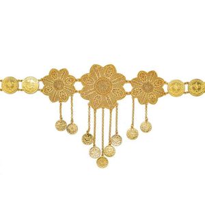 Anniyo Turkish Belly Chains Women Gold Color Coins Belt Jewelry Middle East Iraqi Kurdistan Dubai Wedding Gifts＃016501232E