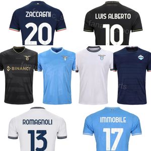 ラツィオサッカー19バレンティンカステラノスジャージー23 24クラブ7フェリペアンダーソン10ルイスアルベルト17 CIRO IMMOBILE 94 IVAN POREVEDEL FOOTBULE SHART KITSカスタム名番号