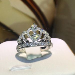 Victoria wieck jóias artesanais 925 prata esterlina pavimentar pequena safira branca cz diamante pedras preciosas festa feminino casamento coroa banda r202t