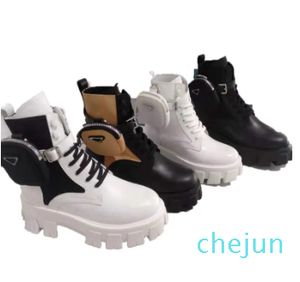 Designer Boots Martin Boots Combat Boot Ankle med väskor Vinter Autumn Women Man Luxury European Brand Knight Leather
