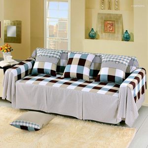 Chair Covers Cotton Sofa Towel Single/Two/Three/Four-Seater Slip-resistant Couch Cover For Living Room Plaid Bed Home Decor