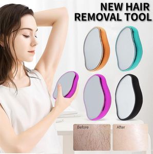 Manual Hair Remover Pads Leg Hands Hair Epilator Pain Nano Magic Eraser Crystal Hairs Remove HH222778901713