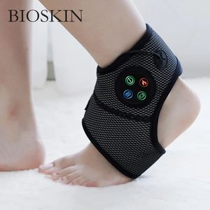 Foot Massager Bioskin Smart Ankel Brace Compression Massager Multifunktionell elektrisk uppvärmning och smärtlindring vibration 231030