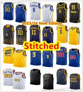 Stitched Basketball Jerseys Stephen 30 Curry Klay 11 Thompson Chris 3 Paul Andrew 22 Wiggins Draymond 23 Green Kuminga Moody Looney Trayce Jackson-Davis Saric Payton