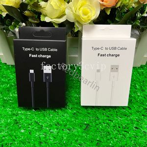 4ft 1,2M Typ C USB C Kable szybkiej ładowarki linia przewodowa kabel ładowania danych dla Samsung S8 S10 S20 S21 S22 HTC Xiaomi z pudełkiem detalicznym