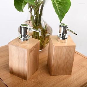 Liquid Soap Dispenser Lotion Shampoo Bottle Holder Bathroom Kitchen Bamboo Hand Pump 230mL