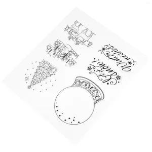 Bottiglie di stoccaggio Timbro trasparente Timbri con sigillo trasparente per la decorazione del diario artigianale di Scrapbooking fai da te (T1163)