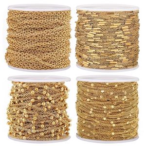 2M Stainless Steel Tube Beads Ball Cable Gold Chain Silver Chains Necklace for Diy Jewelry Making Supplies bulk Items Wholesale Jewelry MakingJewelry Findings