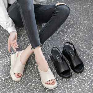 Sandalen 2023 Trends Frauen Strand Sommer Keil Schuhe Peep Toe High Heels Casual Römischen Designer Plattform Alias De Mujer