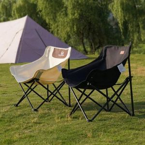 Camp Furniture Outdoor Camping Picnic Folding Moon Chair Lazy Leisure Fishing Pall Portable Director Art Sketching Recliner