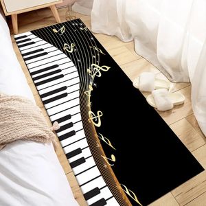 Carpet Bedroom Flannel Rug Piano Key Living Room Rug Music Notes Kids Room Area Rugs Mat Soft Flannel Home Decoration Large Carpet 231031