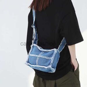 Bolsa de ombro feminina vintage quadrada jeans casual bolsa transversal bolsa feminina unissex carteira pocketcatlin_fashion_bags