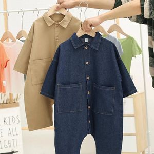 Giyim Setleri Toddler Bebek Boy Boy Noel Tulum Romper Kostüm Çocukları Xmas Parti Kot Pantolon Bodysuit