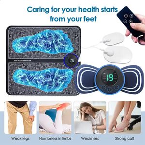 Foot Massager USB Remote EMS Pulse Sole Pad Electric Charging MiniJ Intelligent Massage Instrument Physical Therapy Motor 231030