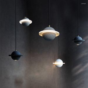 Kolye lambaları Nordic Modern Taş Led Işıklar Yaratıcı Yıldız Basit Bar Restaurant Cafe Yemek Odası Dekor Asma