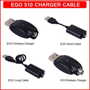 EGO USB ELCTRONIC Cigarett Charger Cable E CIG trådlösa laddningskablar för 510 tråd Evod Twist Vision Spinner 2 3 mini -batteri