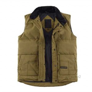 Canda Goose Men's Down Parkas Feather Autumn Winter Canada Style Męska kurtka prawdziwa kamizelka czarna etykieta moda mężczyźni kobiety gilet 6 dxyu