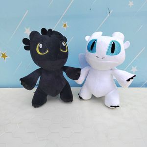 Super cute cartoon dragon master light fury night fury toothless plush toy