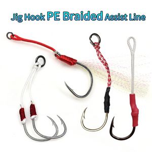Elllv 100meter/spool PE Braided Assist Line for Saltwater Fishing Jigging Hook Trolling Lure Tied Cord Diving Spear Fishing Rope FishingFishing Lines