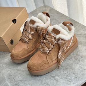 Designer Lowmel Treinadores Sapatos Casuais Sapatilhas Mulheres Ao Ar Livre Areia Lã De Carneiro Inverno Lona Frio Couro Genuíno Camurça Fleece Runner Queda Tamanho 35-42