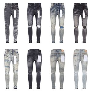 Millennium Jeans Designer Jeans Men's Skinny Ripped Jeans Design Color Pants Long Hippy Stickers broderade smala denim raka byxor grossist shorts storlek storlek