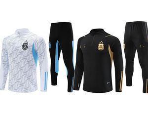 23 24 Argentinien Fußballfans Herren-Trainingsanzüge, Logo-Stickerei, Fußball-Trainingskleidung, Outdoor-Jogging-Shirt, Freizeit-Sportanzug