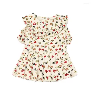 Dog Apparel Cute Floral Dress Summer Cat Skirt Puppy Small Costume Dresses Yorkie Pomeranian Maltese Poodle Bichon Clothes 2023