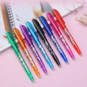 Conjunto de caneta gel apagável multicolorida, 4 unidades, 0.5mm, kawaii, escrita de estudante, ferramentas de desenho criativo, material de escritório, material de papelaria