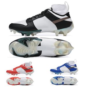 كرة القدم الأمريكية Cleat Vap0r Edge Dnuk Panda Football Shoes DZ4890-001 أحذية كرة قدم أبيض أسود