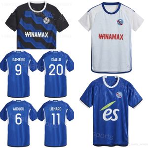 23/24 Soccer RC Strasbourg 22 Gerzino Nyamsi Jerseys Club 3 Thomas Delaine 19 Habib Diarra 7 Angelo Gabriel 12 Lebo Mothiba 1 Matz Sels Football Shirt Kits Custom Name