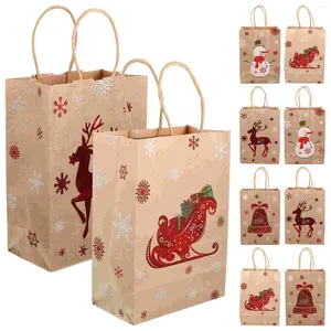 Retire recipientes sacos de presente grande festival pequeno natal decorativo papel alças presentes de aniversário em massa