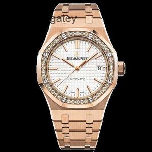 AP Swiss Luxury Наручные часы Epic 15451OR Royal AP Oak Series Оригинальный комплект из 18-каратного розового золота с бриллиантами Автоматические механические часы Женские часы Роскошные женские часы 08UE