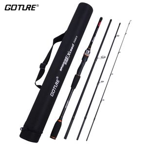 Canne da pesca per barche Goture Xceed Spinning Casting Canna in carbonio 3.6M 3.0M 2.7M 2.4M 2.1M 1.98M Luce 4 sezioni Viaggio con borsa portatile 231030