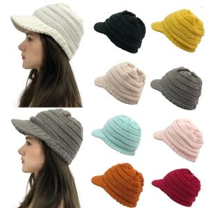 Top kapaklar kışlık beanies moda açık dikiş örgü bere kapak tığ işi sıcak peluş şapkalar kadın kadın